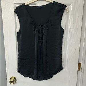 GAP Black Ruffled Blouse